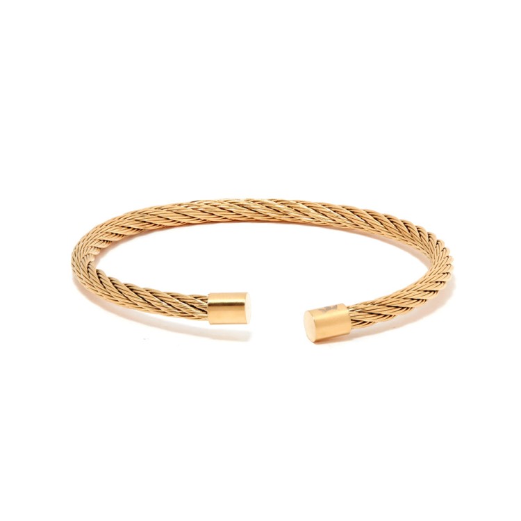 Roderer Aurelio Bracelet - Stainless Steel Cable Yellow Gold