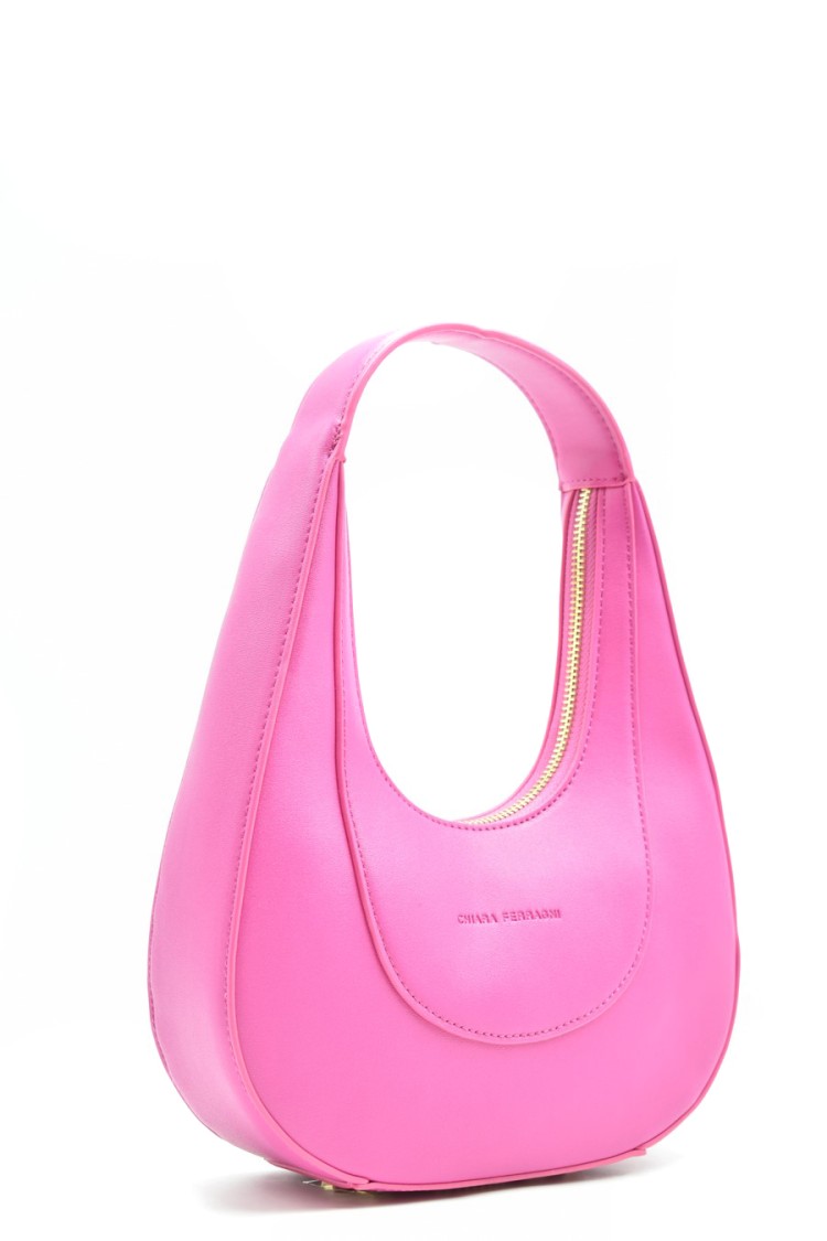 Chiara Ferragni Chic Shoulder Bag With Sleek Design And Functional Zipper Closure In Pink