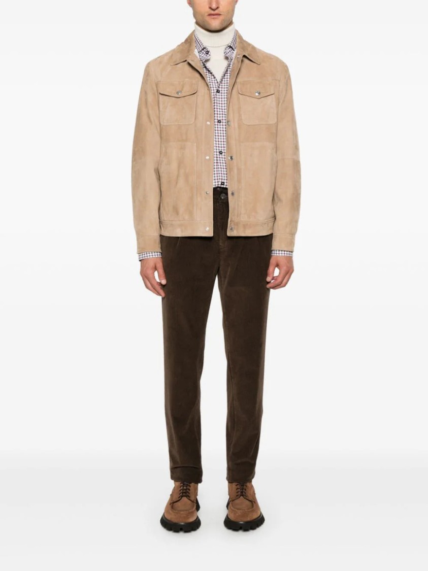Peserico Corduroy Trousers In Black