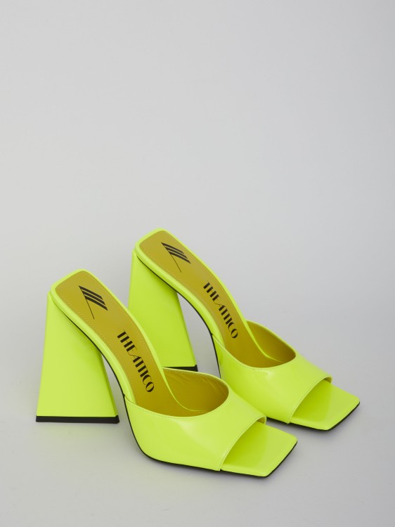 Devon patent faux leather sandals in yellow - The Attico