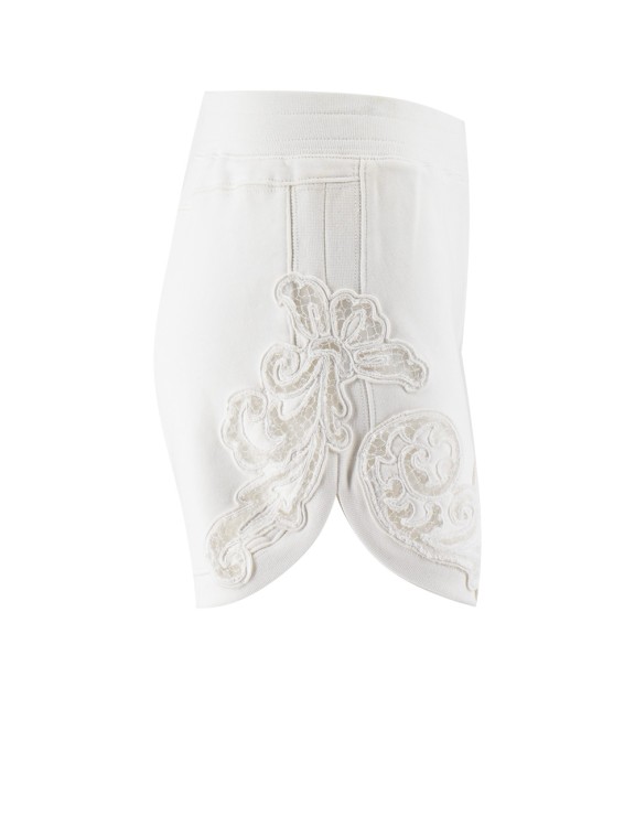 Shop Ermanno Scervino Brigh White Cotton Shorts