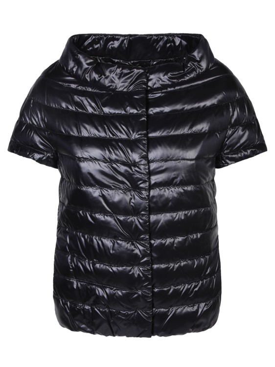 Shop Herno Cape Style Jacket In Black