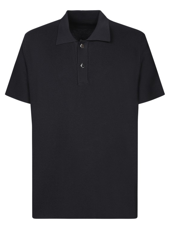 Shop Jacquemus Viscose Polo Shirt In Black