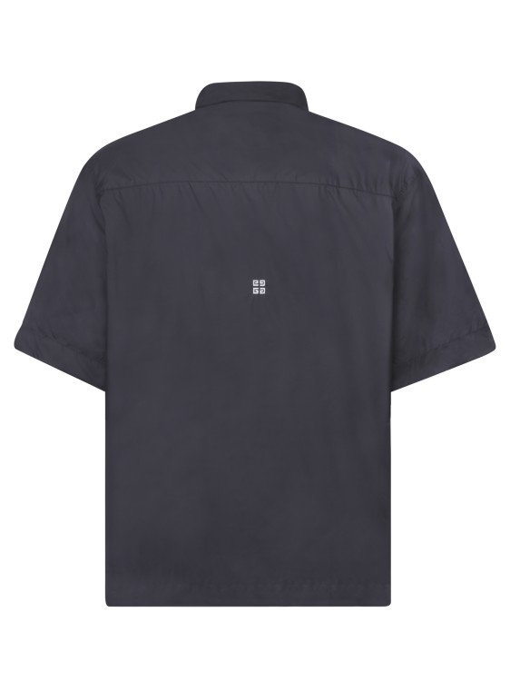 Shop Givenchy Wide-cut Jacquard Logo Print Short-sleeved Shirt In Black