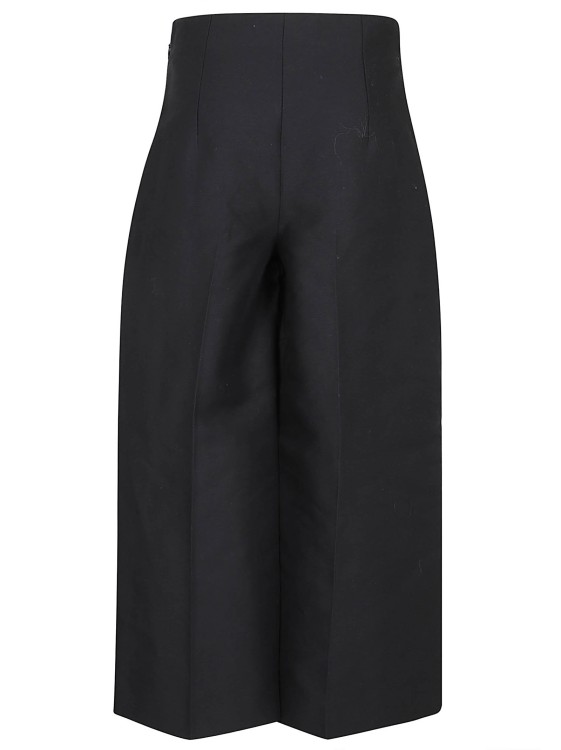 Shop Marni Cropped Trousers In Cotton Cady In Black