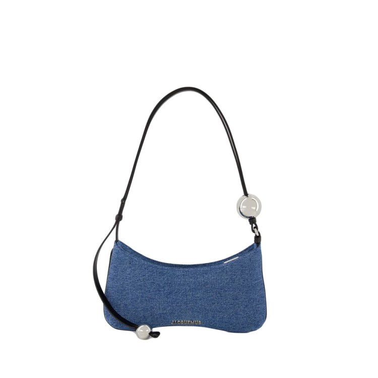 Shop Jacquemus Le Bisou Perle Shoulder Bag - Cotton - Blue