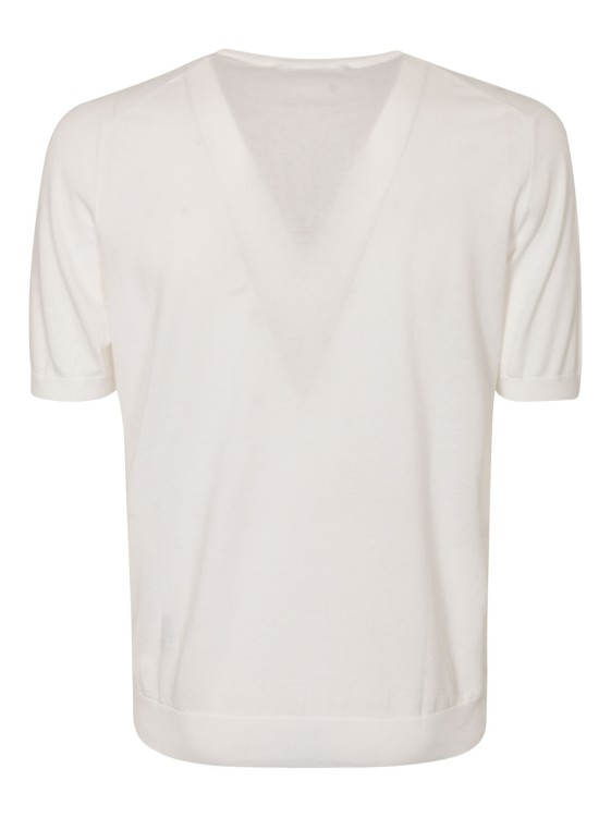 Shop Tagliatore Knit T-shirt In White