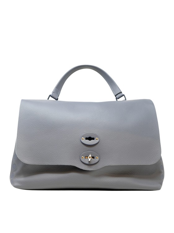 Zanellato 6800 0380000 Z0530 Postina Pura 2.0 Luxethic Blue M Handbag In Grey