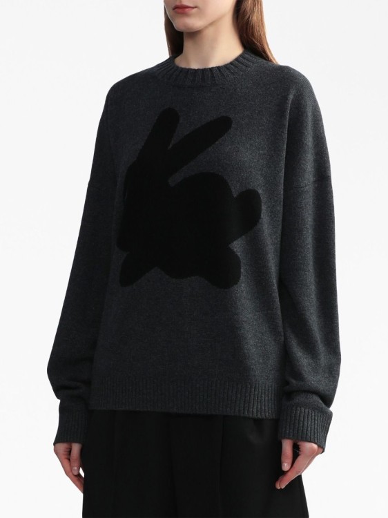 Shop Jw Anderson Gray Bunny Sweater In Black