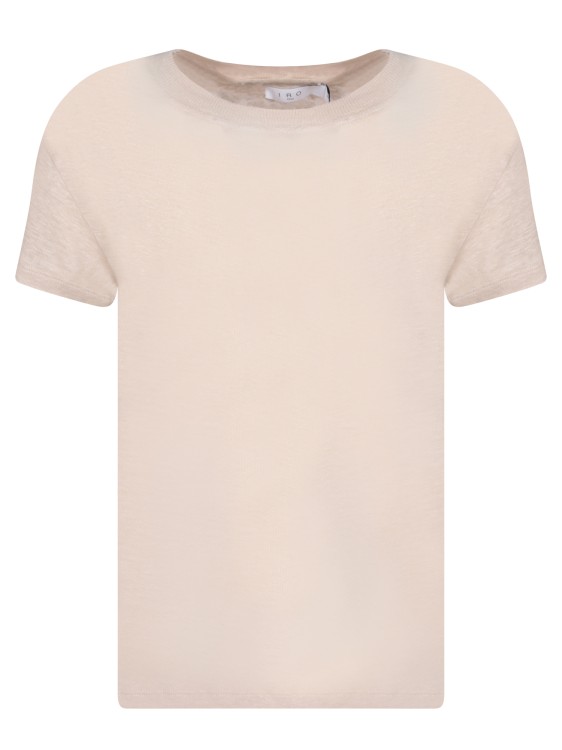 Shop Iro Short Sleeve Linen T-shirt In Neutrals