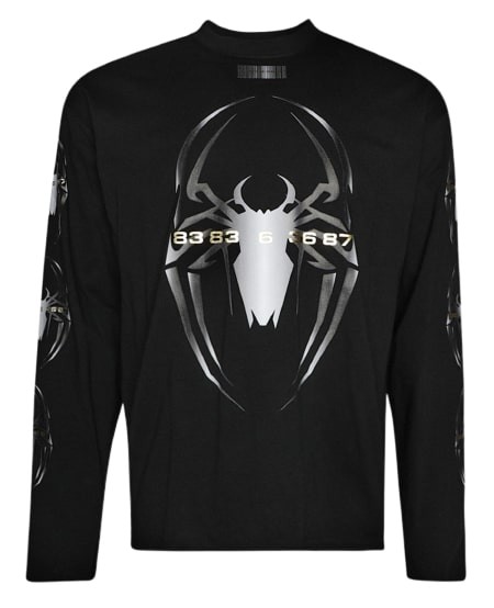 Spider Long-Sleeve Tee by Vtmnts in Black color for Luxury