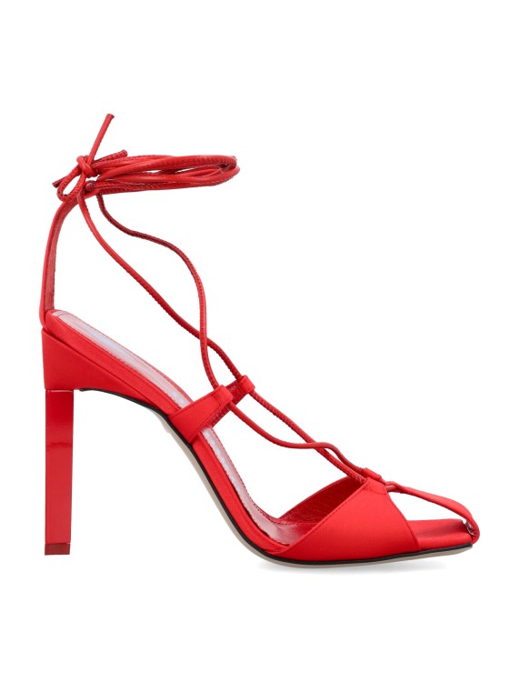 The Attico Red Cheope Heeled Mules