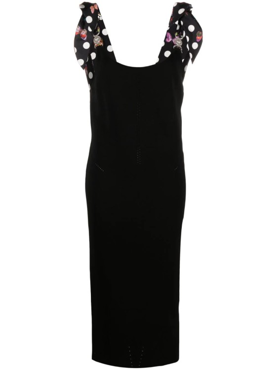 Shop Versace Black Butterflies Midi Dress
