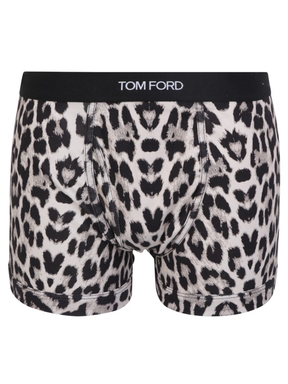 Tom Ford Leopard-print Stretch-cotton Jersey Briefs In Multicolor