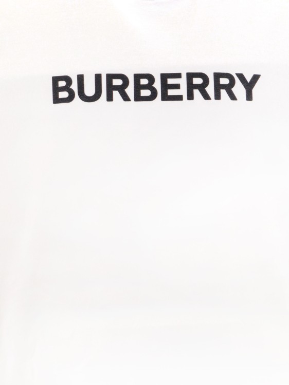 Shop Burberry Cotton T-shirt With Logo Print In Purple