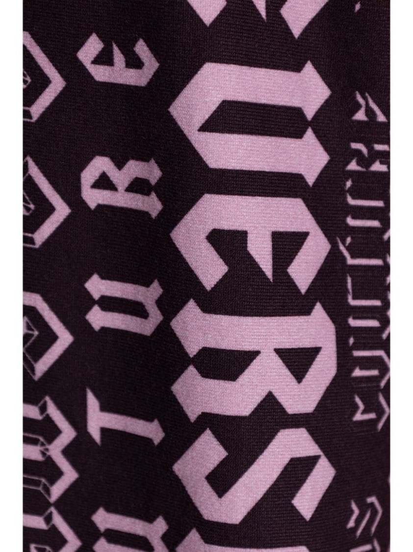 Versace Jeans Couture Logomania Sweatpants In Purple