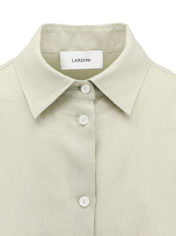 Shop Lardini Linen Shirt In Green
