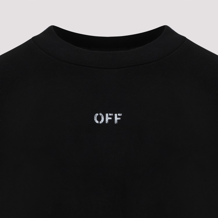Shop Off-white Embr Arrow Basic Black Cotton T-shirt
