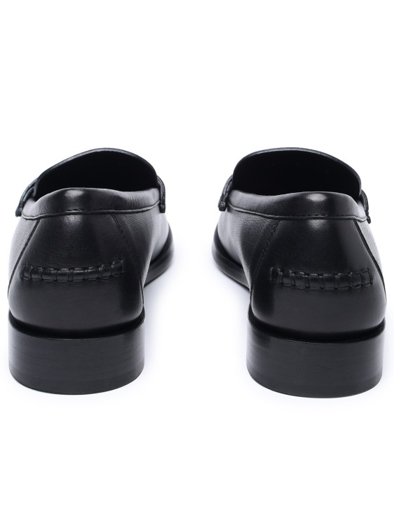 Shop Ferragamo Black Leather Loafers