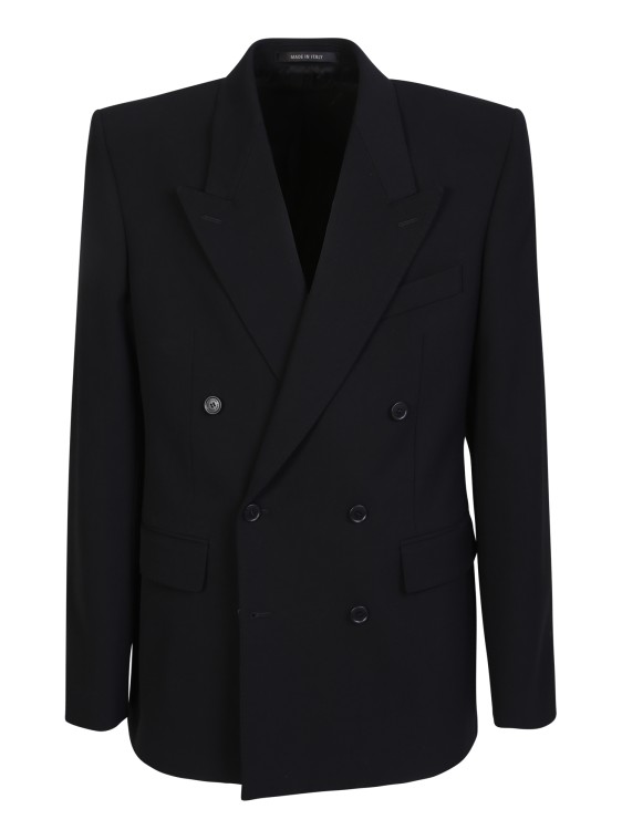Shop Balenciaga Black Tailored Jacket In Neutrals