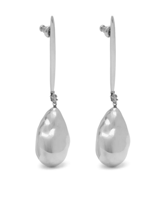 Shop Alexander Mcqueen Silver Metal Pearl Earrings
