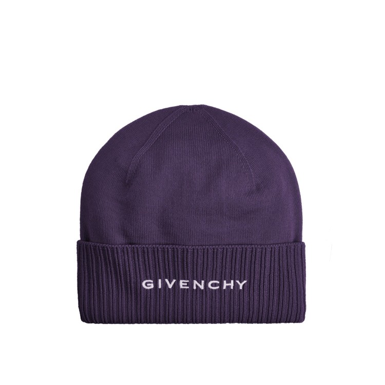 Shop Givenchy Wool Logo Hat In Grey