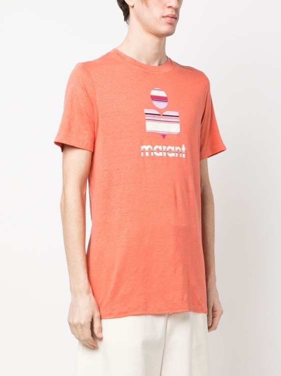 Shop Marant Karman Logo Corai T-shirt In Orange