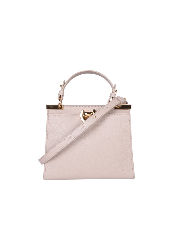 Shop Coccinelle Saffiano Leather Bag In Powder Pink In Grey