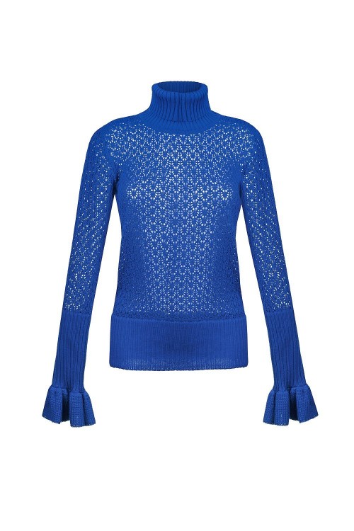Andreeva Favorite Knit Turtleneck In Blue