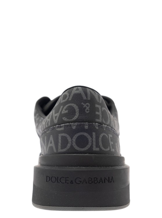 Shop Dolce & Gabbana 'new Roma' Black Low Top Sneakers