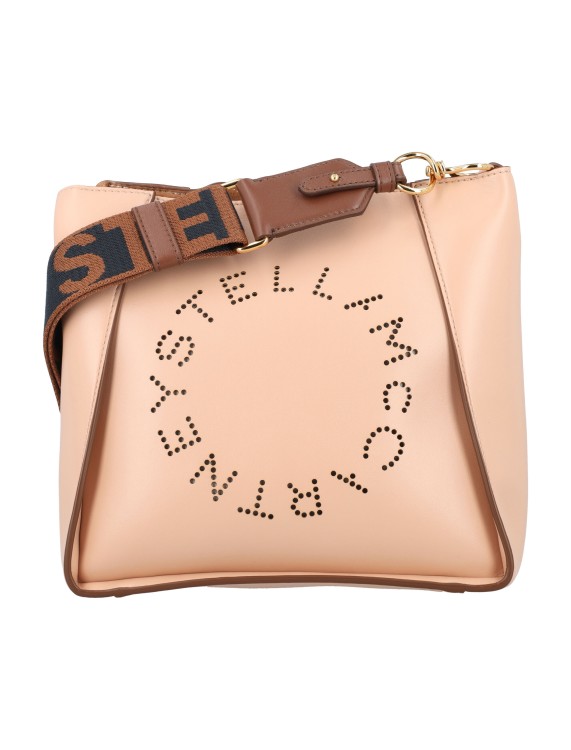 Stella Mccartney Blush Logo Shoulder Bag In Pink