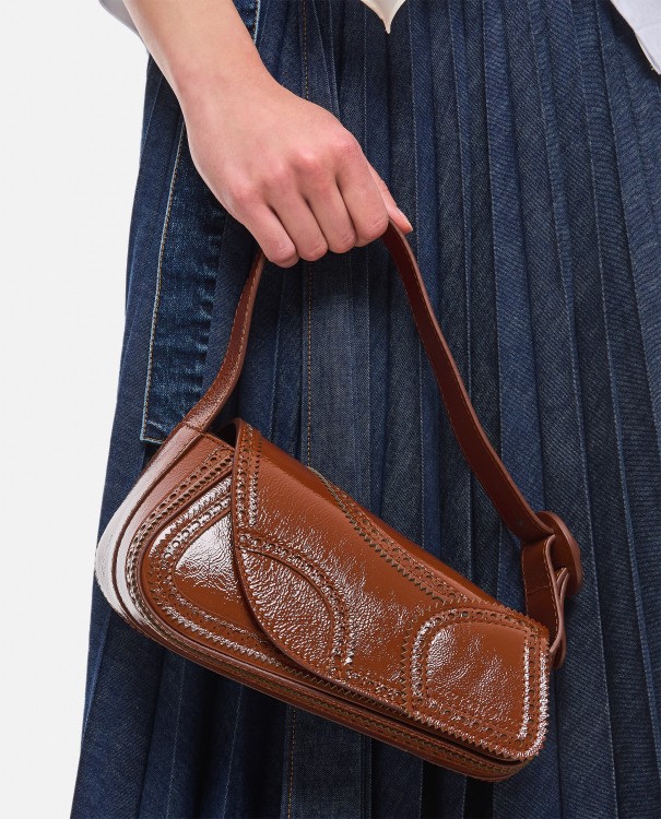 Shop Kiko Kostadinov Trivia Leather Bag In Brown