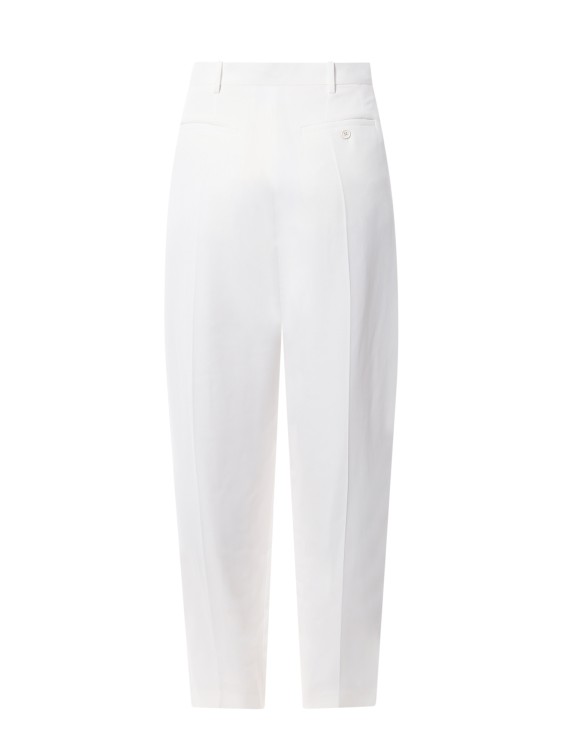 Shop Marni Stretch Viscose Cady Trouser In White