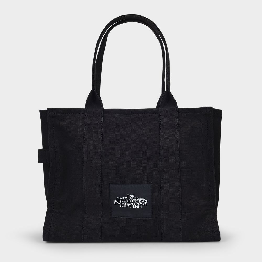 Marc Jacobs The Large Tote Bag - Black - Cotton In Black