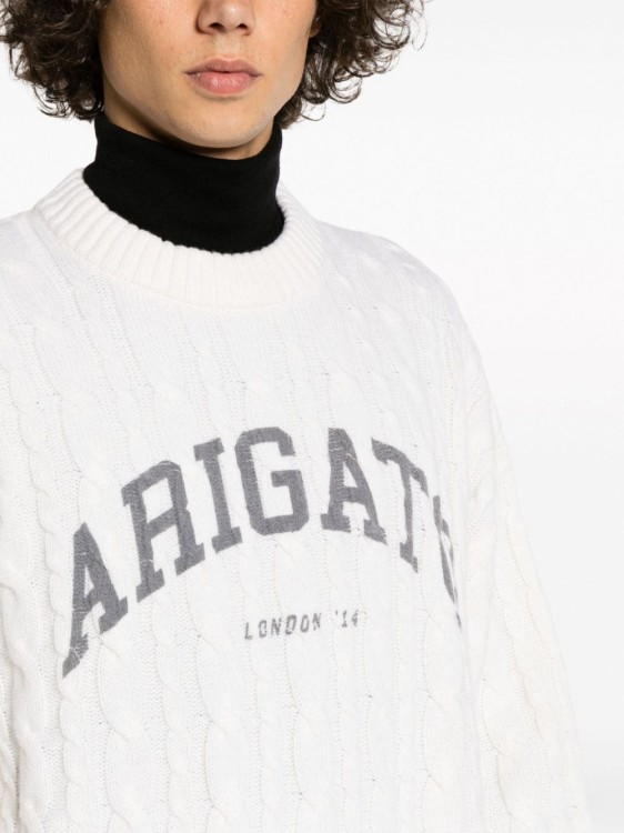 Shop Axel Arigato Crewneck Sweatshirt In White