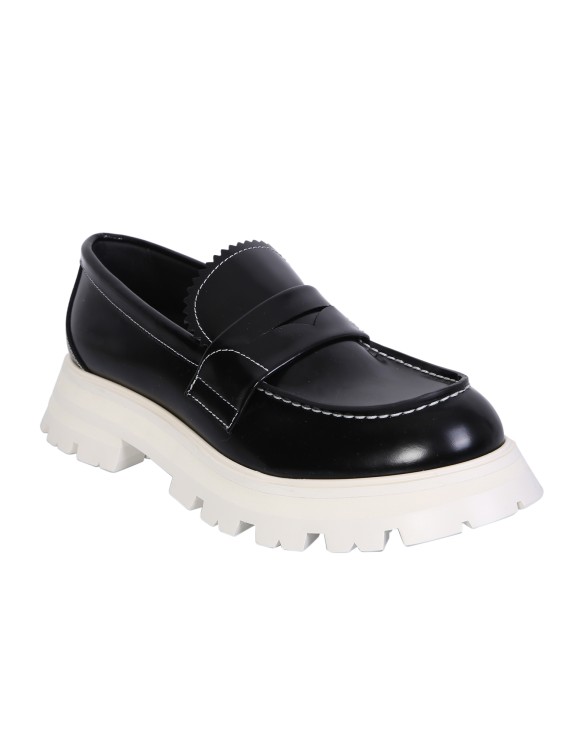 Alexander Mcqueen Ridged-rubber Sole Loafers In Black