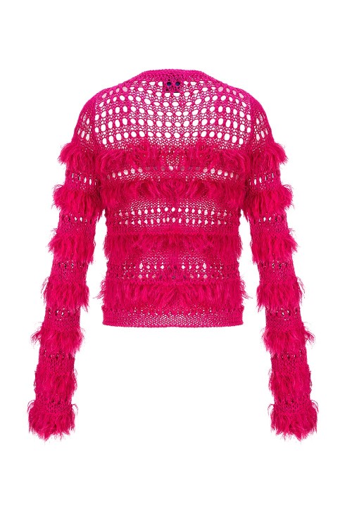 Shop Andreeva Purple Handmade Knit Sweater