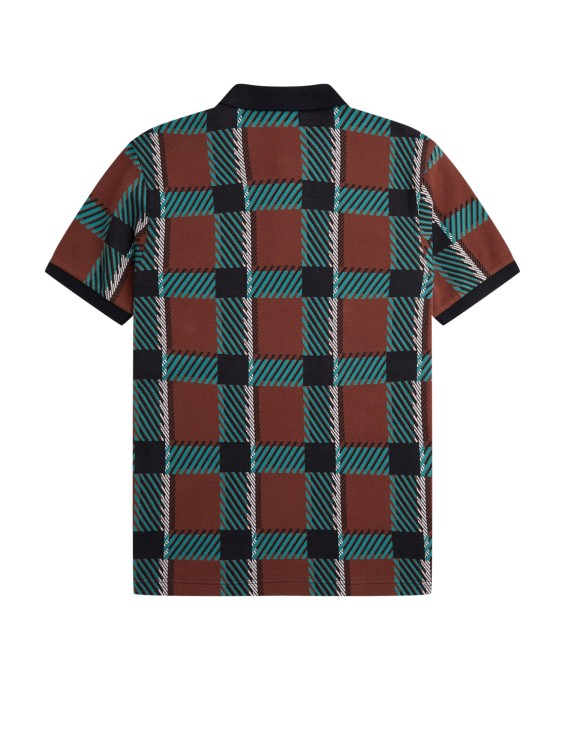 Shop Fred Perry Glitch Tartan Polo Shirt In Multicolor