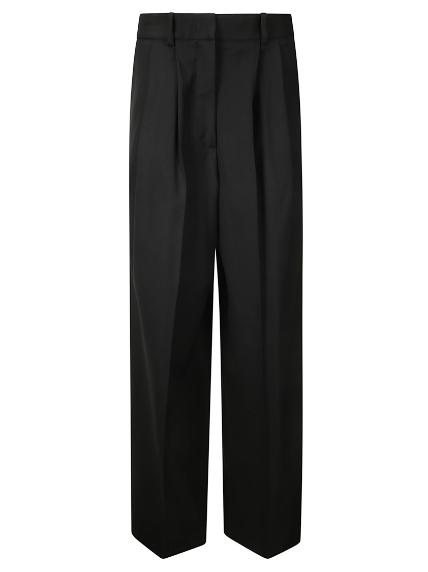 P.a.r.o.s.h P. A.r. O.s. H. Wide Leg Trousers With Pences In Black