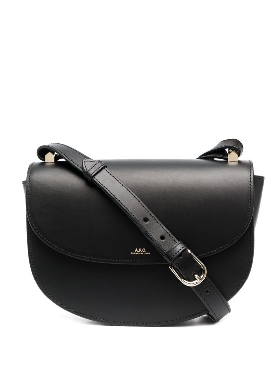 Apc Black Leather Genève Crossbody Bag