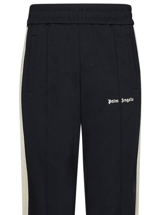 Shop Palm Angels Black Technical Fabric Track Trousers
