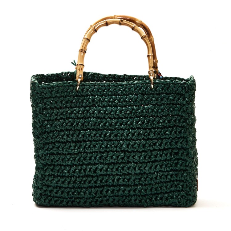 Chica Large Green Crochet Bag