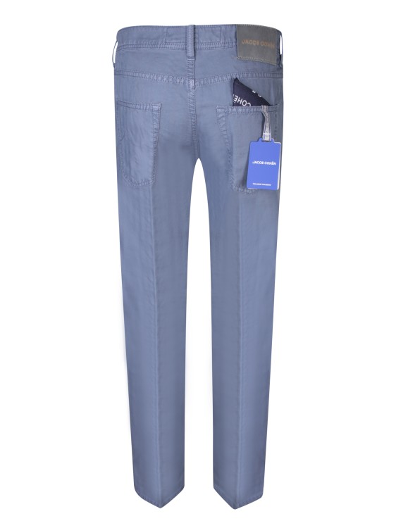 Shop Jacob Cohen Cotton Blend Trousers In Blue