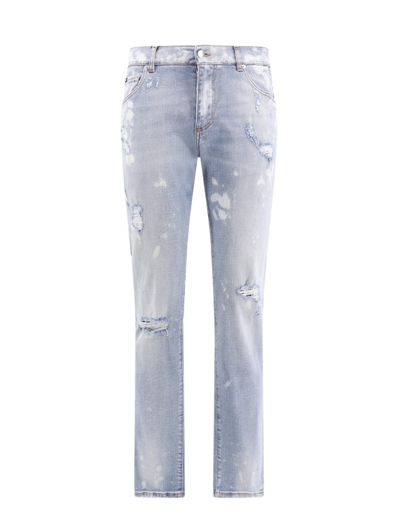 Dolce & Gabbana Slim Jeans With Destroyed Effect In Blue