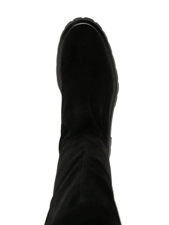 Shop Stuart Weitzman Black Suede High Boots