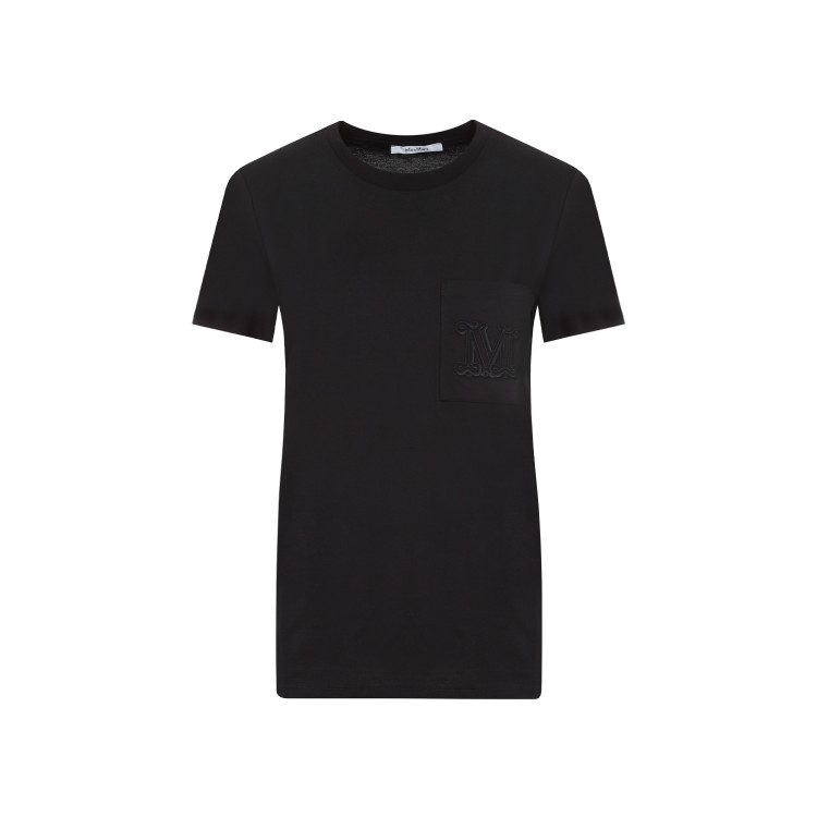 Max Mara Papaya Black Cotton T-shirt