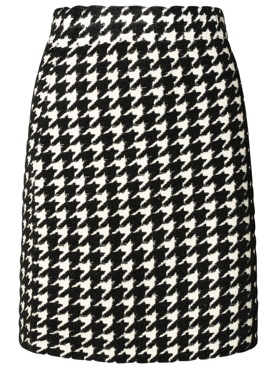 Shop Burberry Black Viscose Blend Skirt