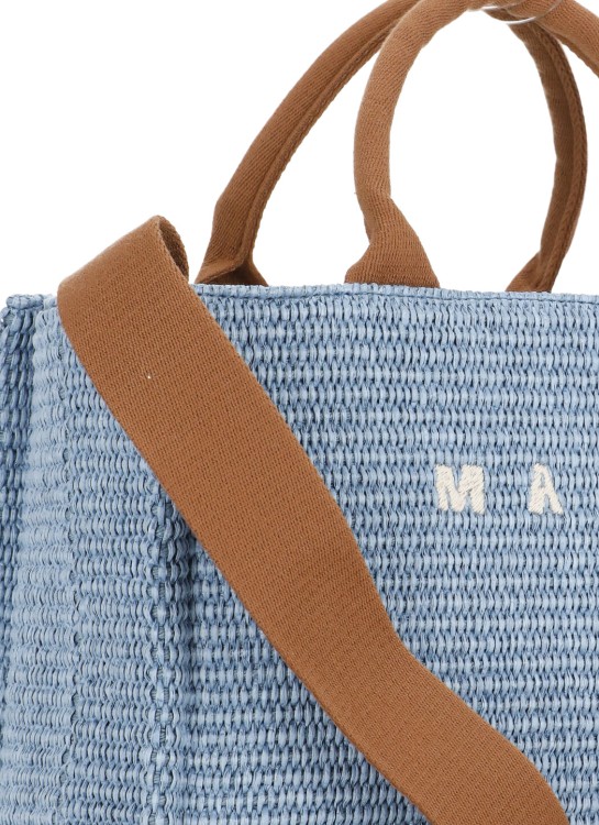 Shop Marni Rafia Shopping Bag In Blue