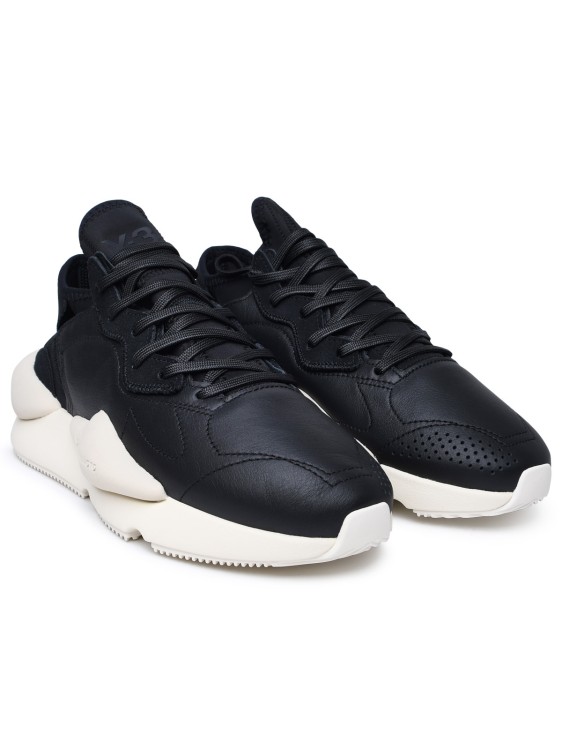 Shop Y-3 Black Leather Blend Sneakers