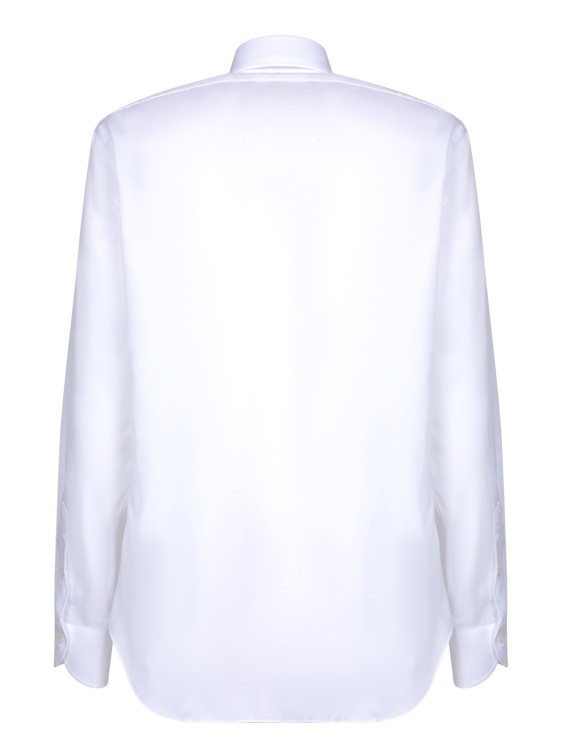 Shop Dell'oglio Micro Texture Fabric Shirt In White